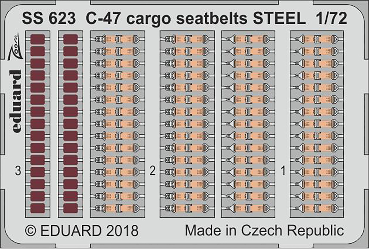 фото Фототравление eduard c-47 стальные ремни для грузового отсека