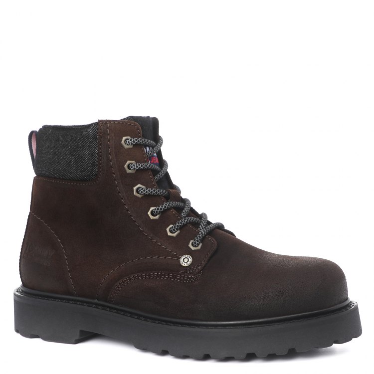 фото Мужские ботинки tommy jeans lace up mens tommy jeans boot em0em00534 коричневый р.45 eu