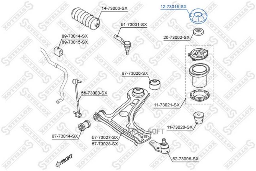

STELLOX Опора амортизатора STELLOX 1273015sx