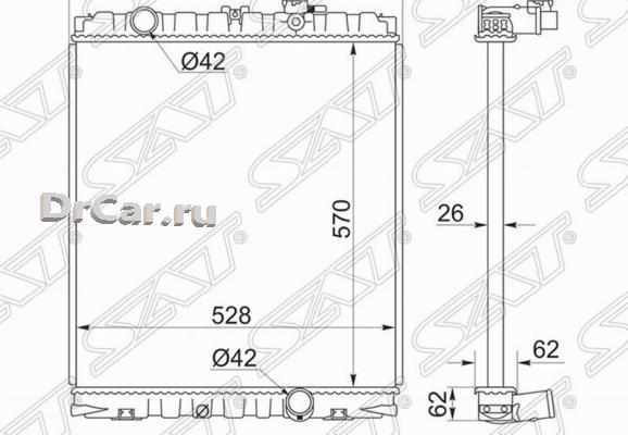 

SAT Радиатор HYUNDAI HD72/HD78/COUNTY