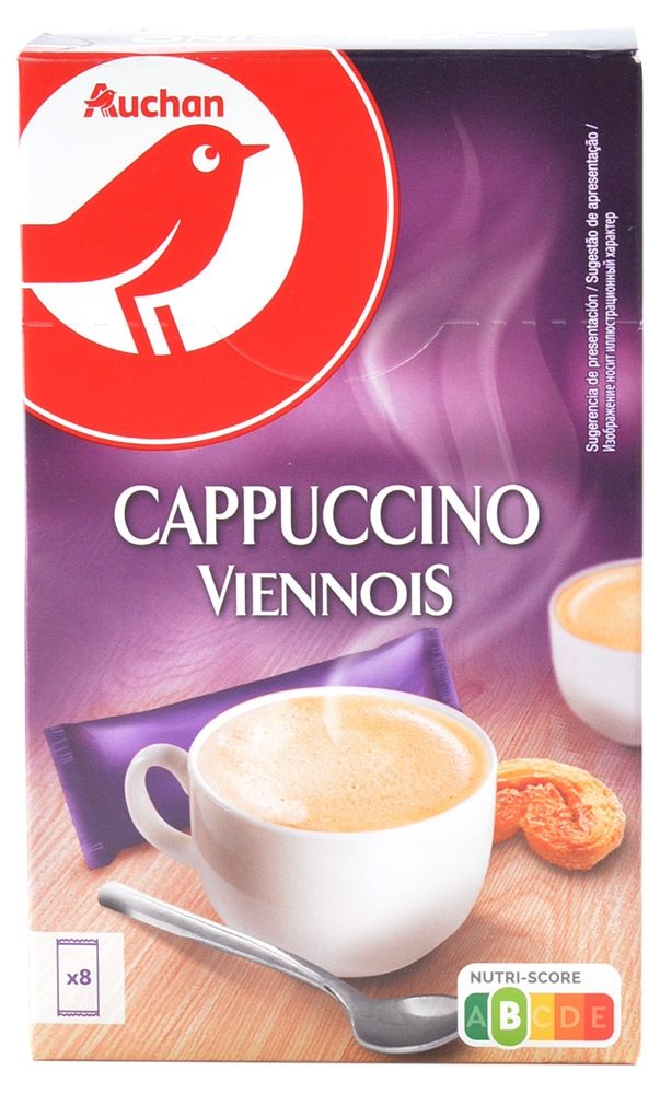 

Кофейный напиток Auchan Cappuccino Viennois растворимый в стиках 18 г х 8 шт