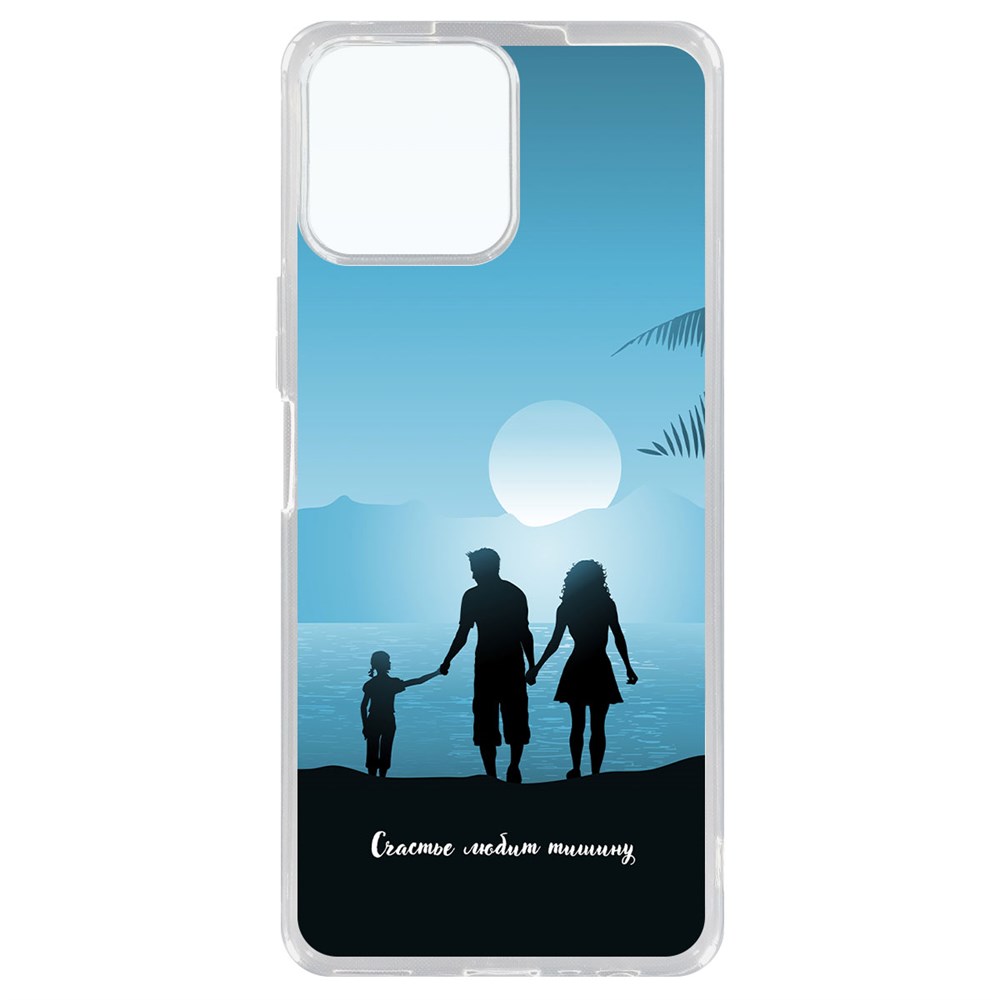 фото Чехол-накладка krutoff clear case счастье любит тишину для honor x8