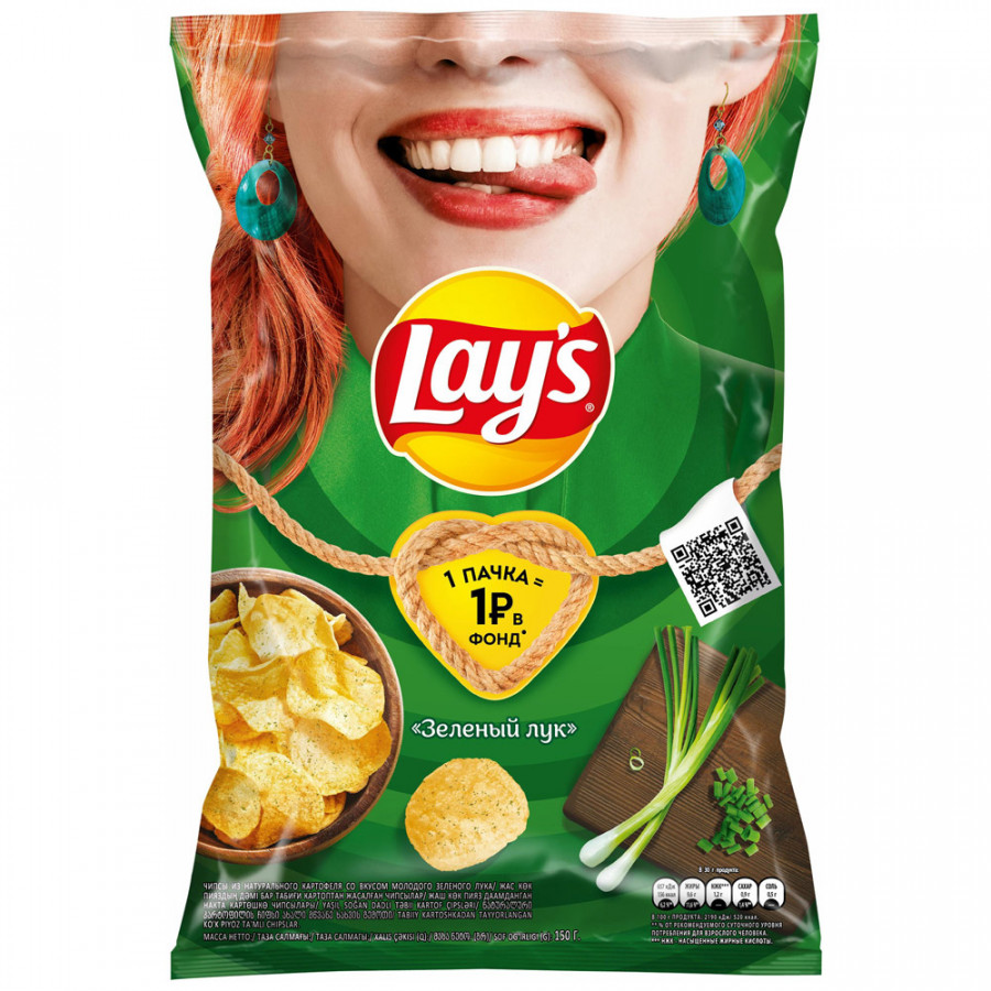 

Чипсы картофельные Lay's зеленый лук 160 г