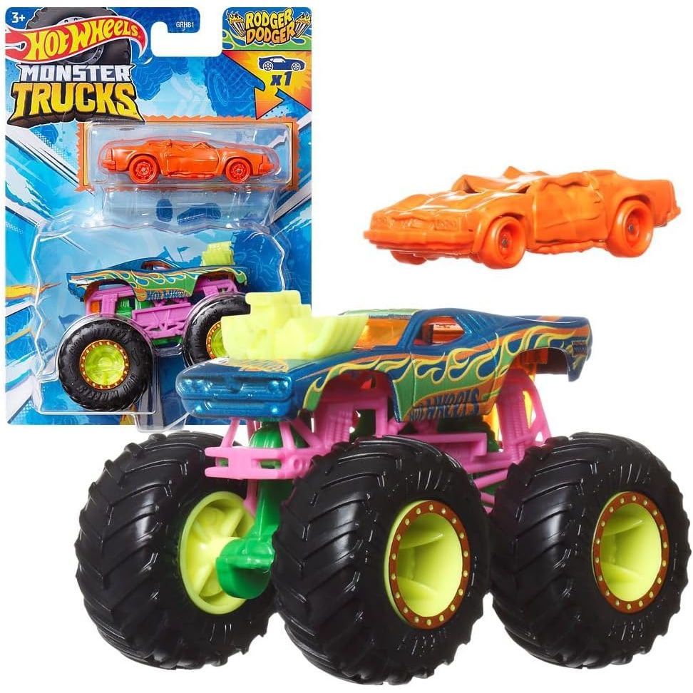 

Набор машинок Hot Wheels Monster Trucks Rodger Dodger HWN37, Monster Trucks Rodger Dodger