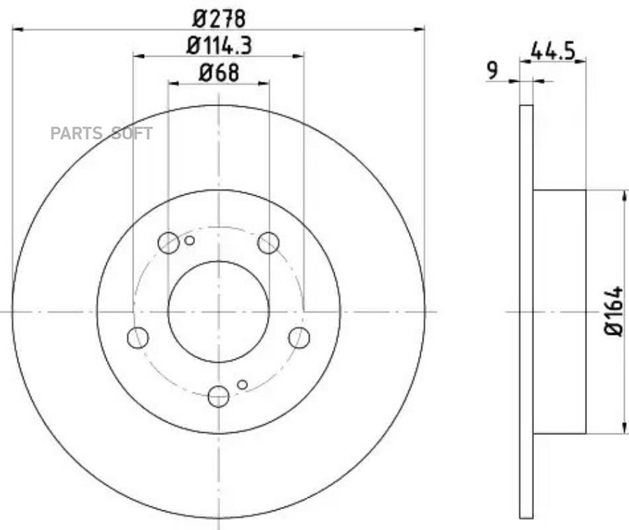 

NISSHINBO ND2027K Диск тормозной | зад |