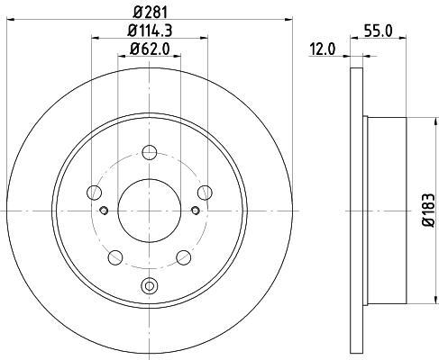 

NISSHINBO ND1013K Диск тормозной | зад |