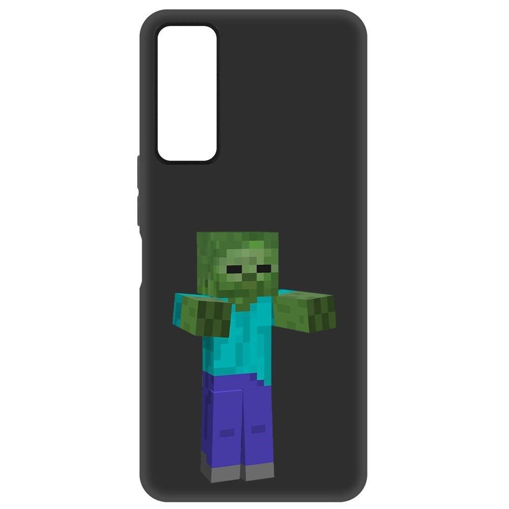 

Чехол-накладка Софт Minecraft-Гигант для TCL 30+, Черный