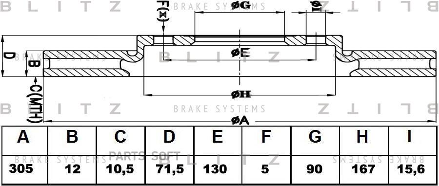 

BLITZ BS0409 Диск тормозной