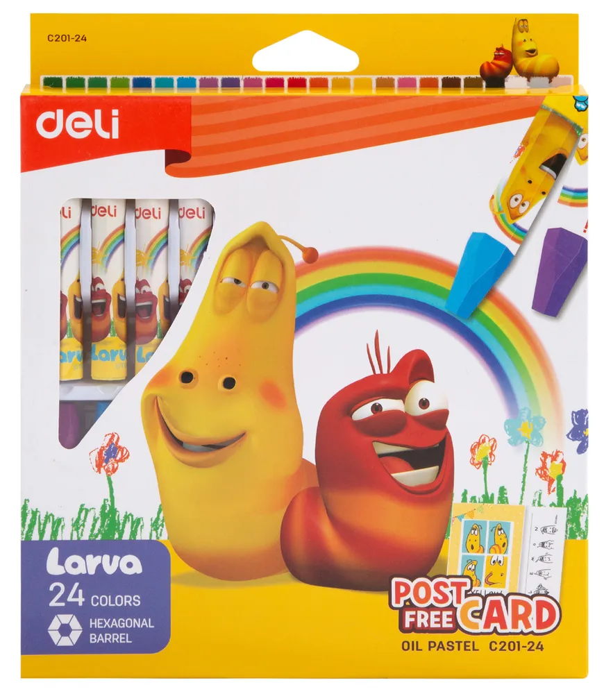 

Масляная пастель Deli Larva EC201-24 24цв. картон.кор., Разноцветный