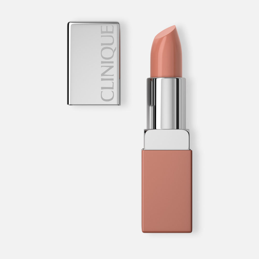 

Помада для губ CLINIQUE Pop Lip Colour интенсивный цвет и уход №01 Nude Pop 3,9 г, Нюдовый, pop lip colour + primer