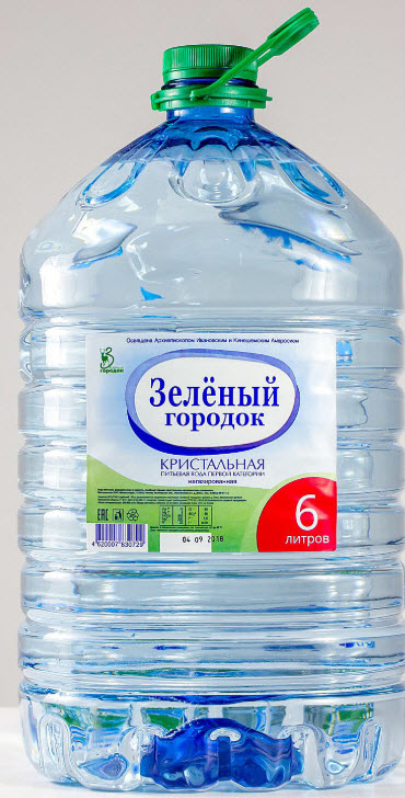

Вода питьевая Зеленый городок негазированная столовая 6 л
