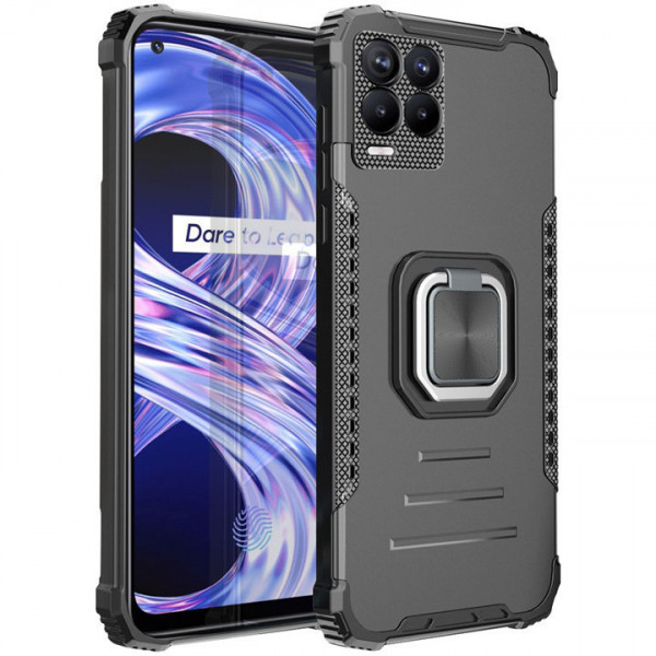 

Противоударный чехол Epik Brutal с защитой камеры для Realme 8/8 Pro, Черный