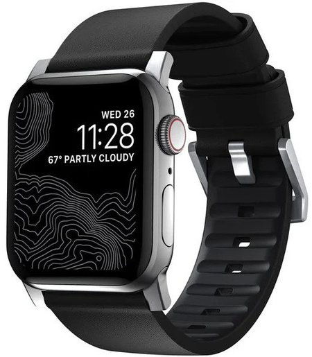 Ремешок Nomad Active Strap Pro (NM1A41SNW0) для Apple Watch 42/44 mm (Black/Silver)