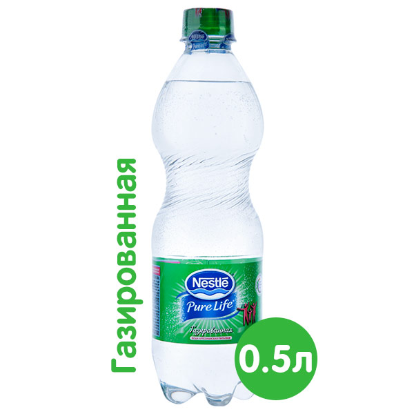 Вода питьевая Nestle Pure Life газированная 0,5 л