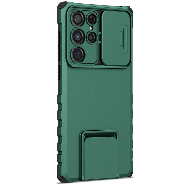 

Противоударный чехол Epik CamShield Holder для Samsung Galaxy S22 Ultra, Зеленый