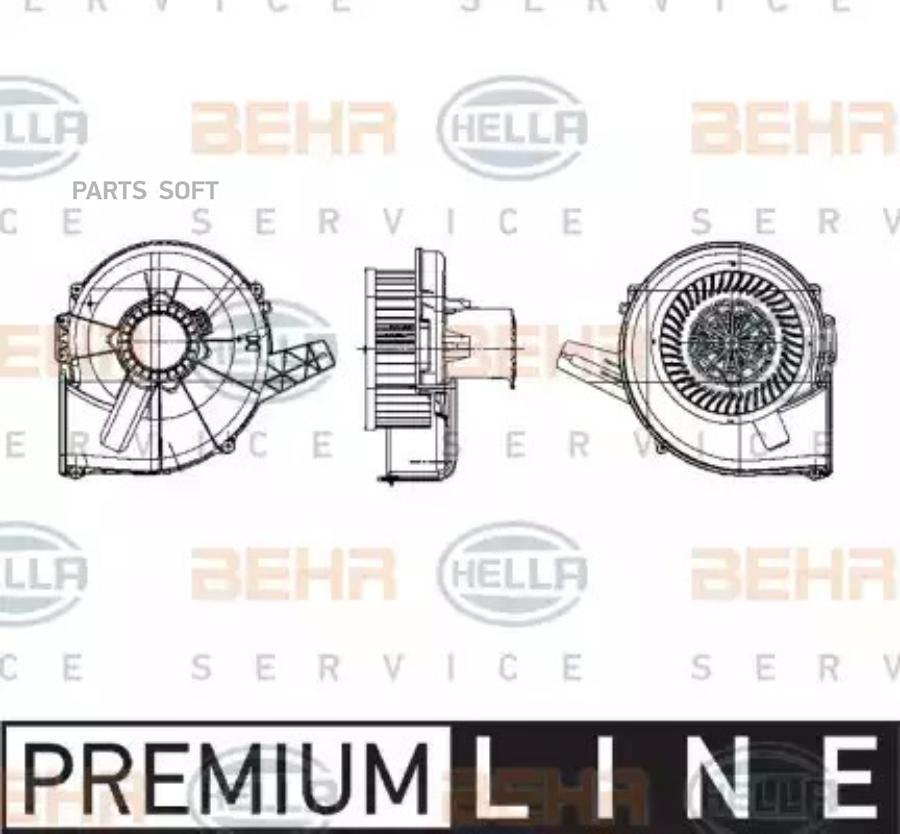 hella Вентилятор салона hella 8ew009157131