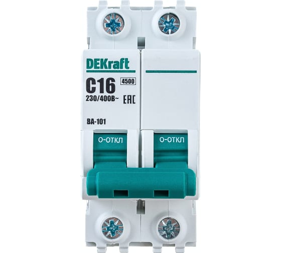 Автоматический выключатель DEKraft 2P 16 кА 230 В 11066DEK.3 3 шт