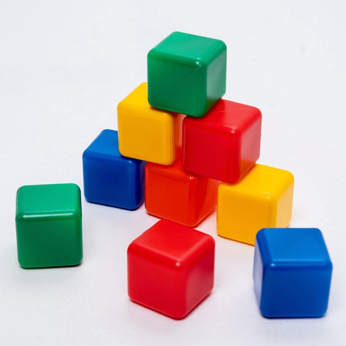Набор цветных кубиков, 9 штук, 4x4 см (2 шт)