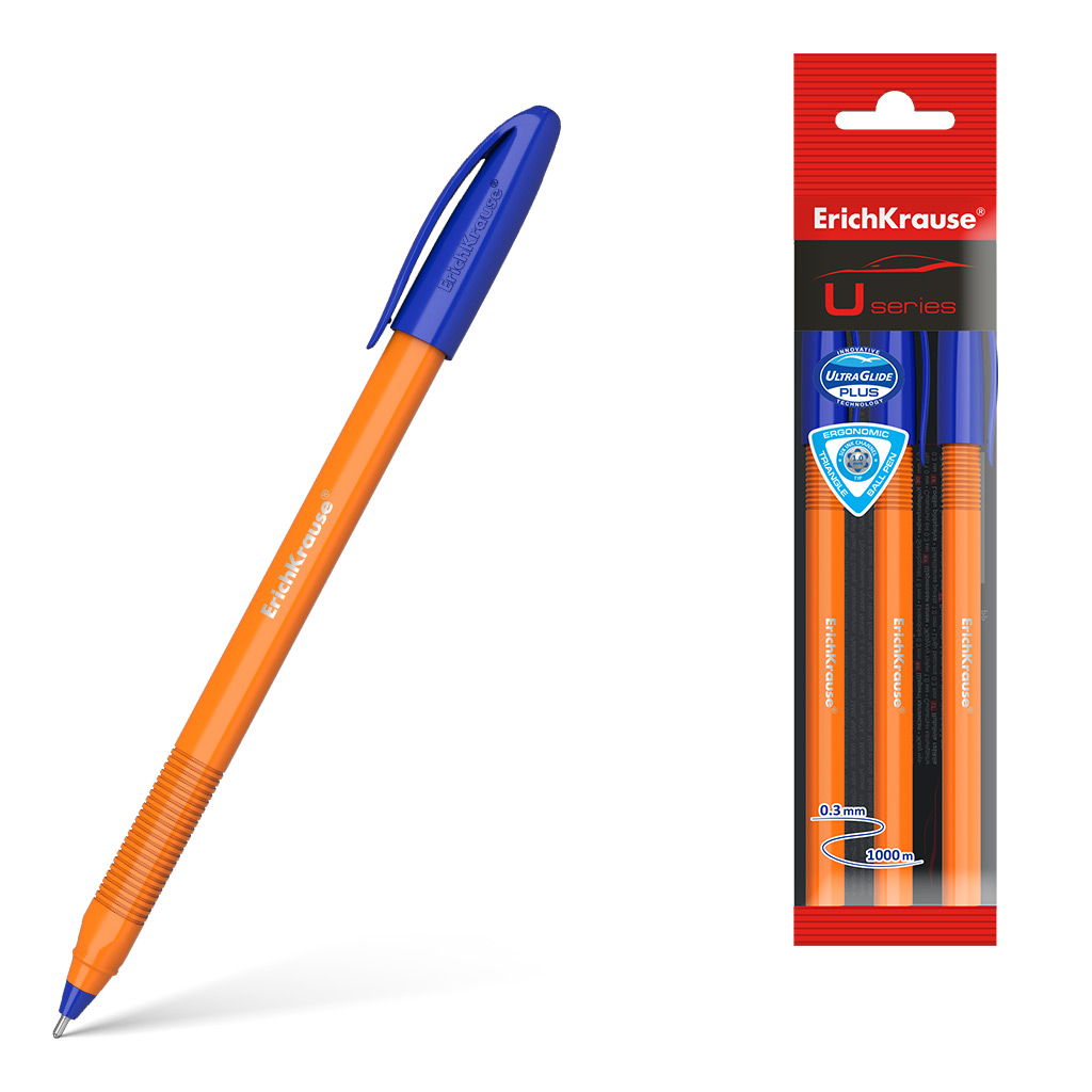 

Ручка шариковая ErichKrause® U-108 Orange Stick 1.0, Ultra Glide Technology, цвет чернил с