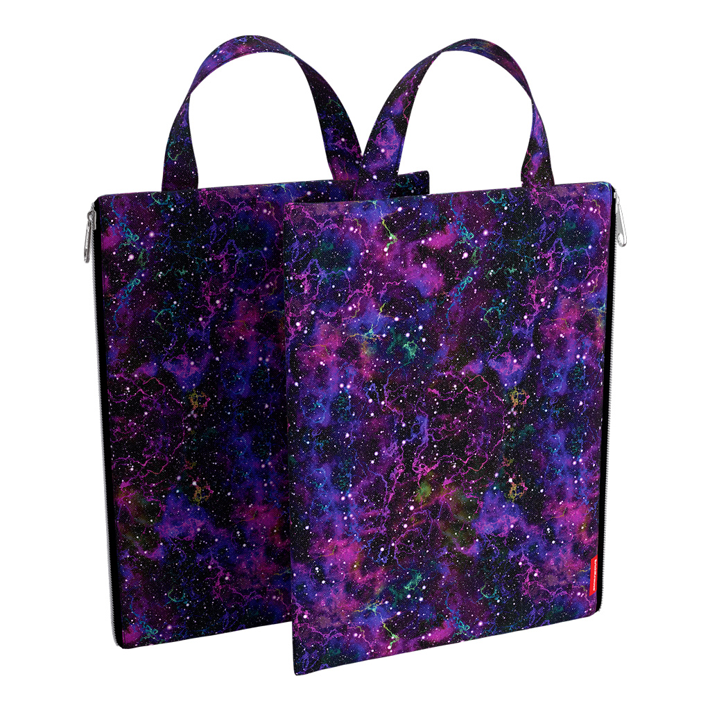 

Папка текстильная на молнии, вертикальная ErichKrause® с ручкой Purple Stardust, A4