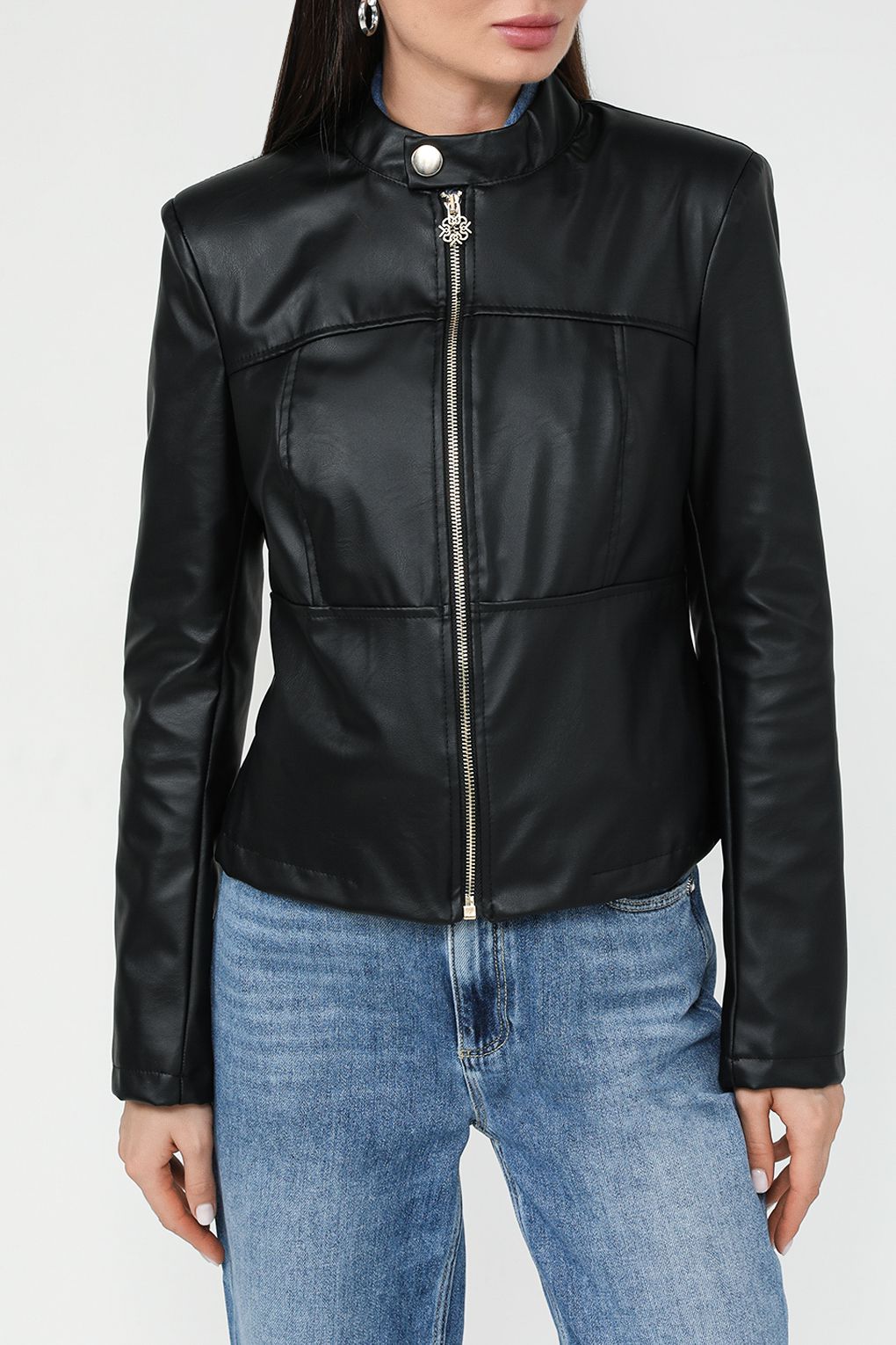 Кожаная куртка женская Rinascimento CFC0117800003 черная S