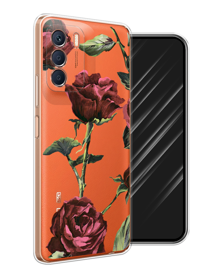 

Чехол Awog на Infinix Zero 5G 2023 "Бордовые розы фон", Бордовый, 3104450-8