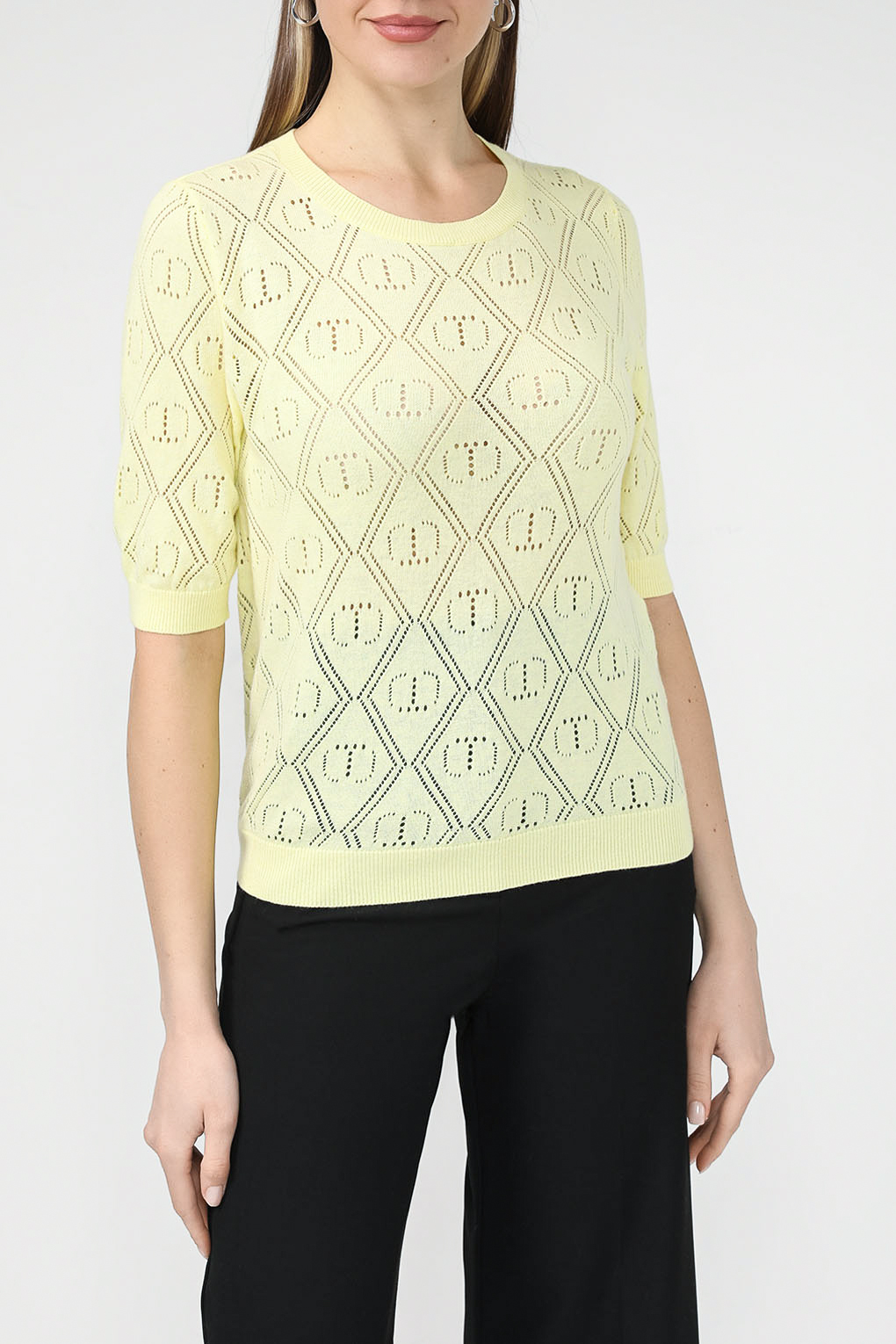 

Джемпер женский TWINSET 241TP3073 желтый XS, 241TP3073