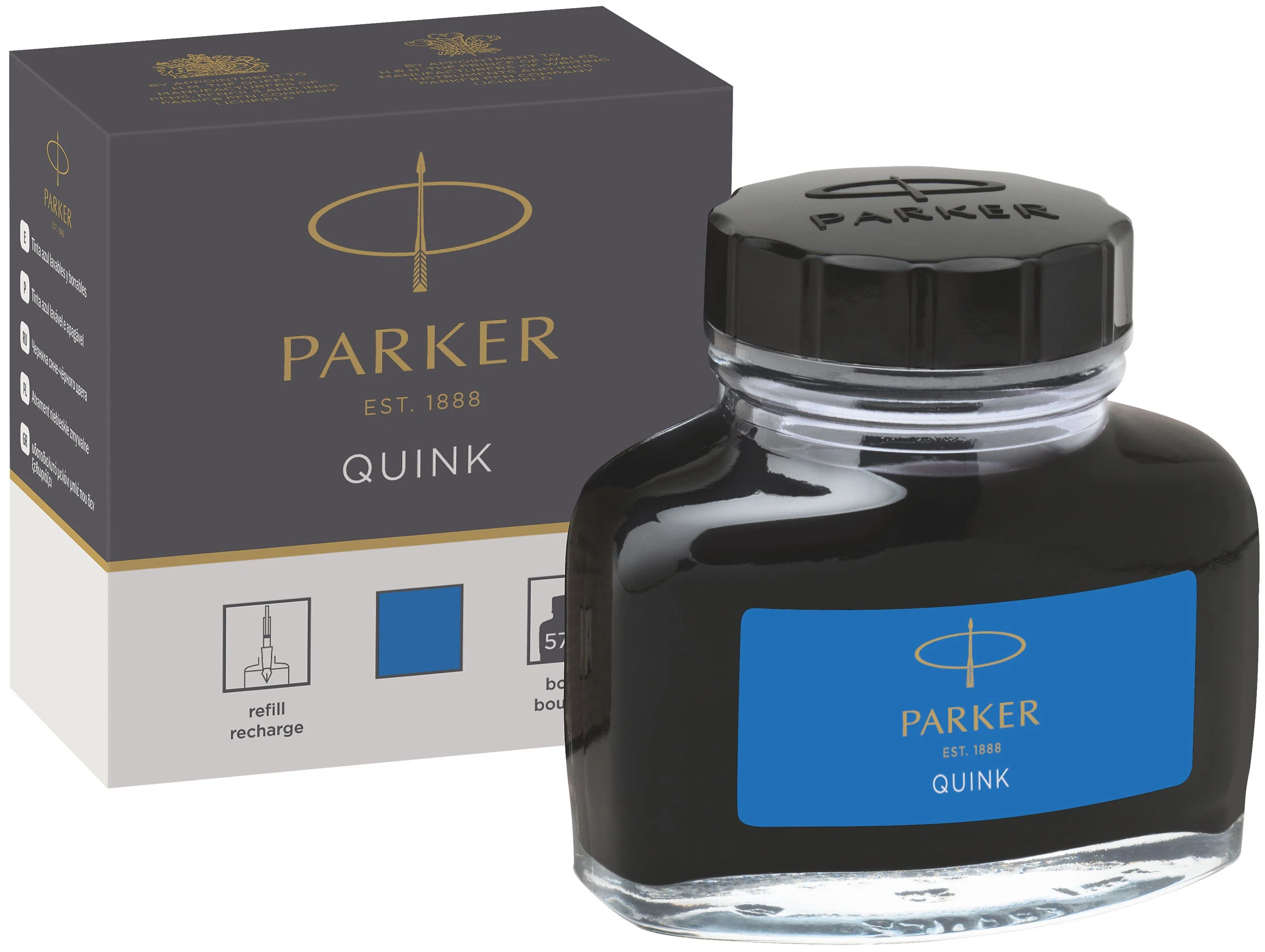 

Флакон с чернилами Parker Quink Ink Z13 (CW1950376) синие чернила 57мл для ручек перьевых