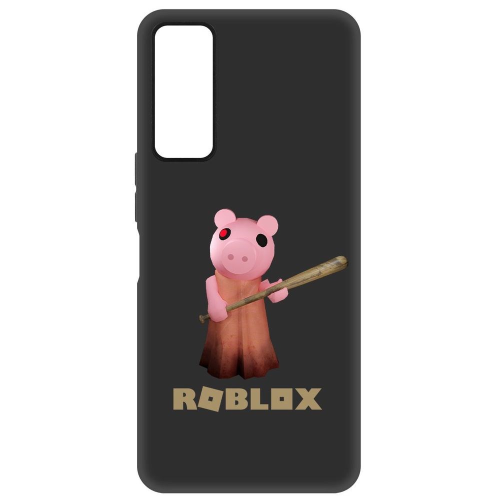 

Чехол-накладка Софт Roblox-Пигги для TCL 30, Черный