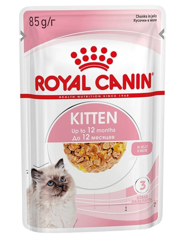 Влажный корм для кошек Royal Canin Kitten Instinctive с мясом в желе, 85 г
