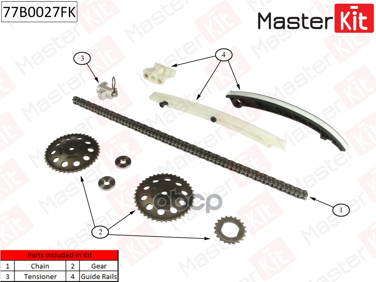 

Комплект Цепи Грм Opel Astra 1.0i-1.4i Z10xe/X12xe MasterKit арт. 77B0027FK