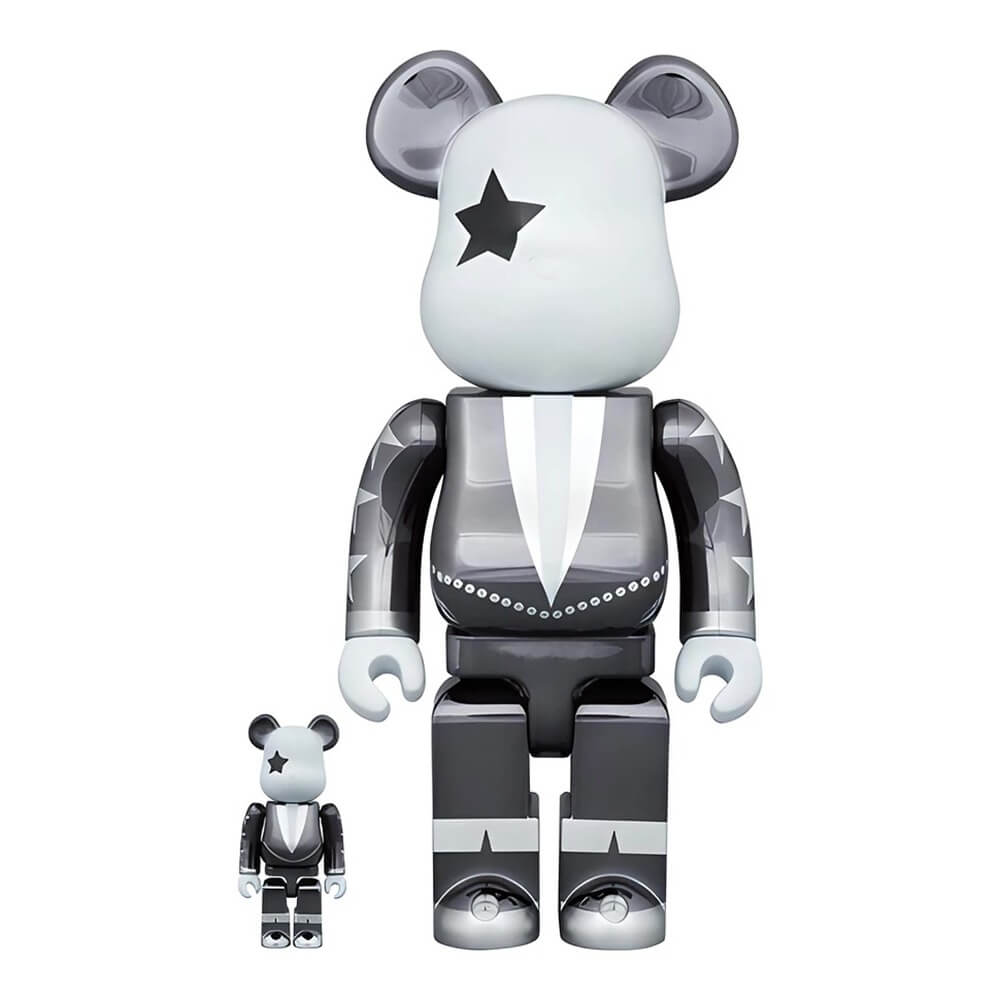 Фигурка Medicom Toy Bearbrick Kiss The Starchild Chrome 400 and 100 39990₽