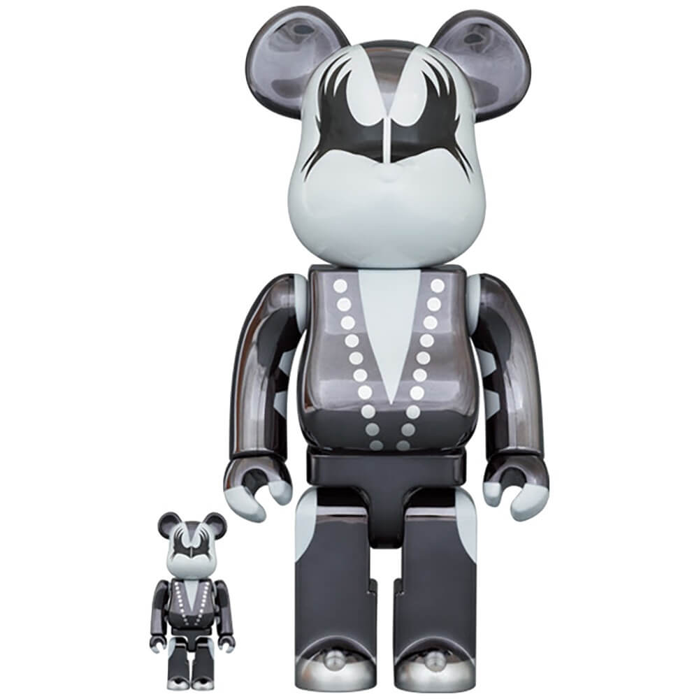 Фигурка Medicom Toy Bearbrick Kiss The Demon Chrome 400% and 100%