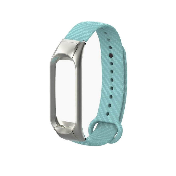 

Ремешок для Xiaomi Mi Band 4 силиконовый карбон <мятный>