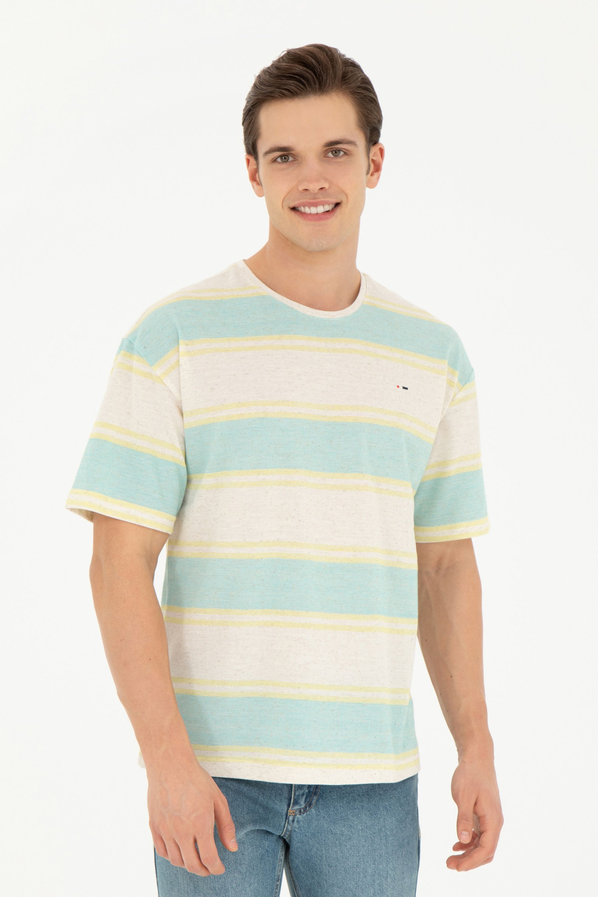 

Футболка мужская US Polo Assn G081SZ0110AFKA бежевая M, Бежевый, G081SZ0110AFKA