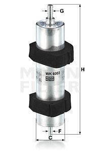 

Фильтр Топливный Mann Wk 6003 MANN-FILTER арт. WK 6003