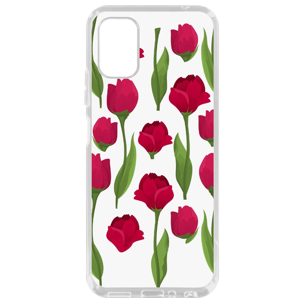 

Чехол-накладка Krutoff Clear Case Розы паттерн для ZTE Blade V2020 Smart