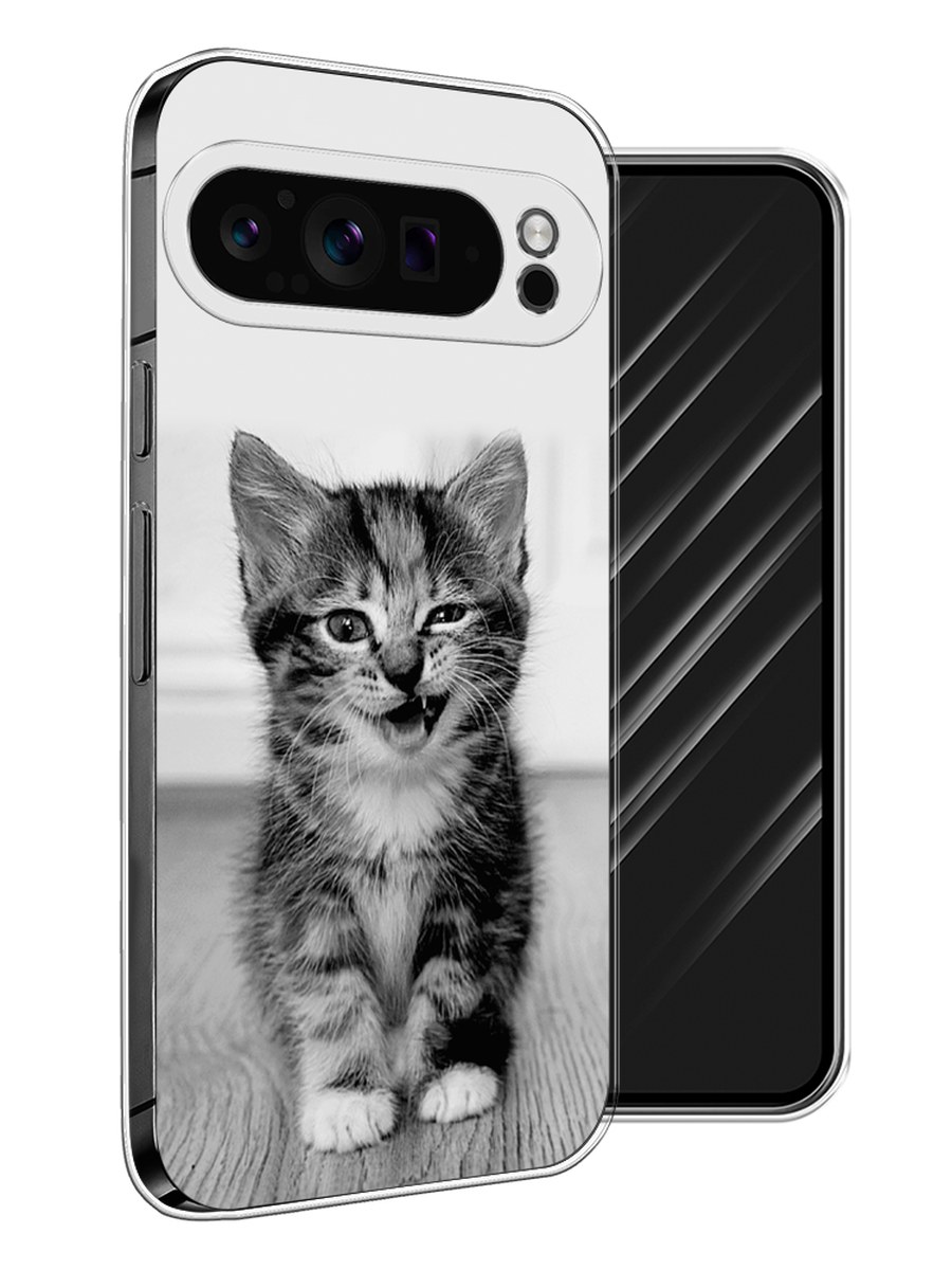 

Чехол Awog на Google Pixel 9 Pro "Подмигивающий котенок", Черный;серый, 272050-1