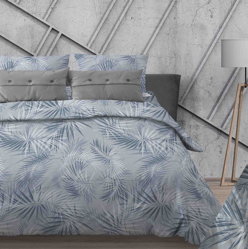 

Простыня Ивановотекстиль 99241 на резинке 180х200 см поплин Тропикана серый, 1529