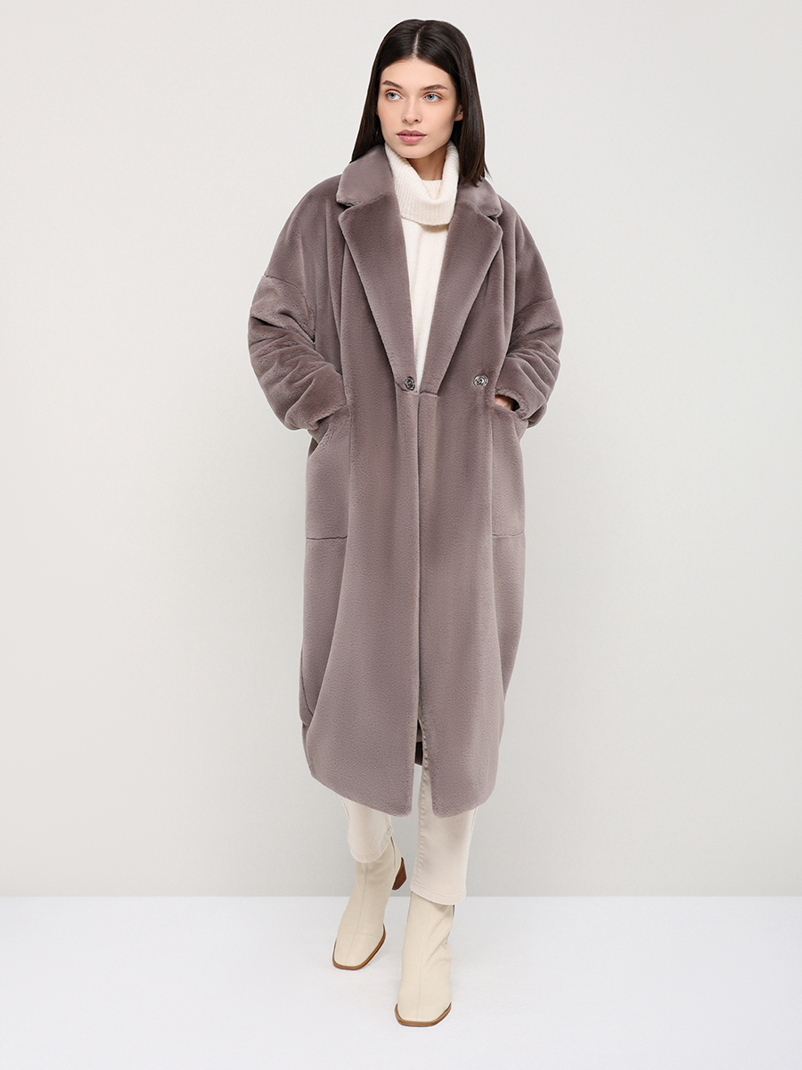 

Шуба женская ALEF 7032/115 бежевая 44 RU, 7032/115