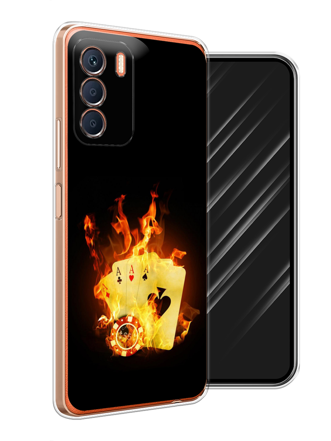 

Чехол Awog на Infinix Zero 5G 2023 "Горящие карты", Черный;оранжевый, 3104450-9