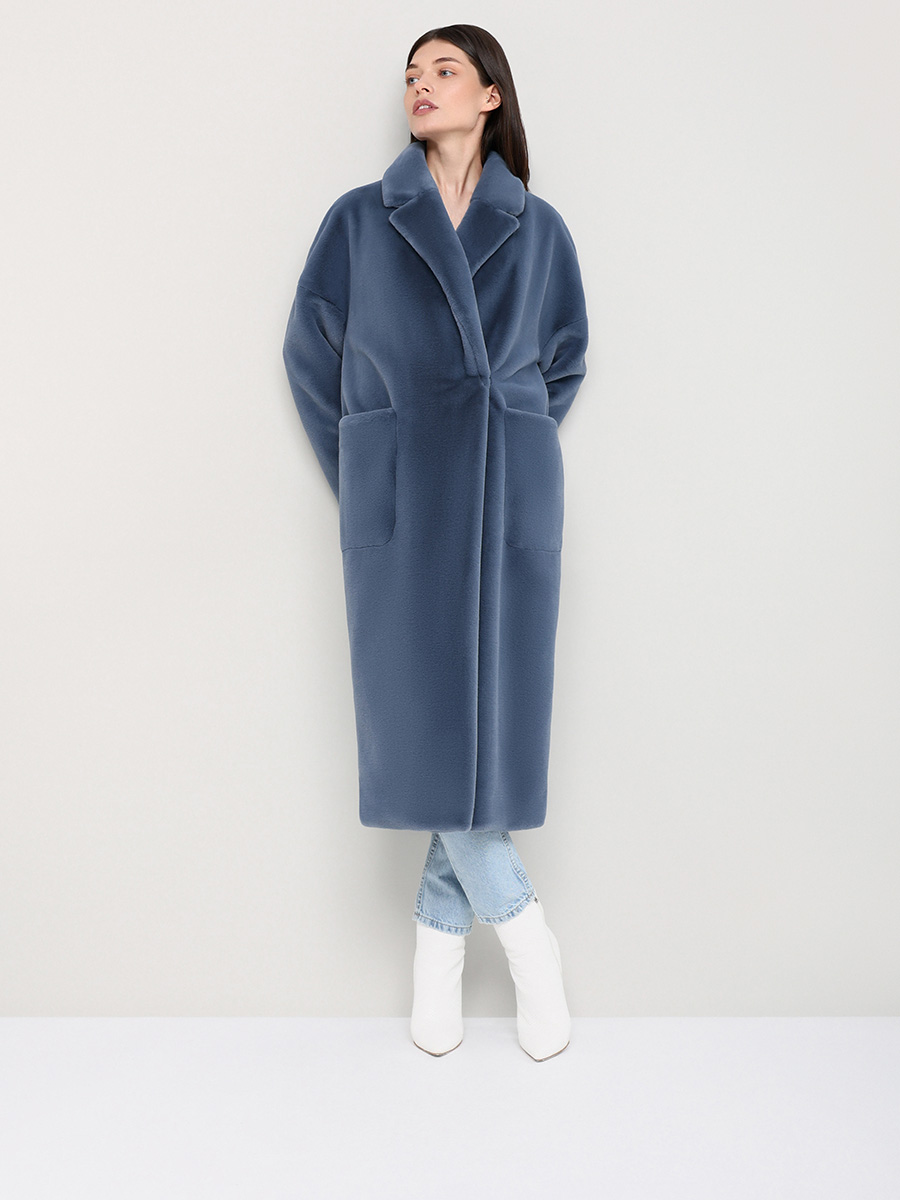 

Шуба женская ALEF 7032/115 синяя 42 RU, 7032/115