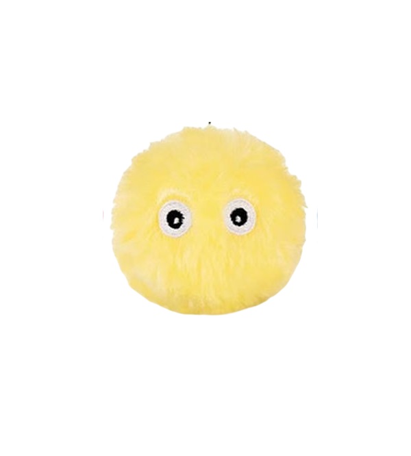 Игрушка для кошек Kotobol Мяч, желтый, искусственный мех, 5х5 см