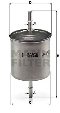 

Фильтр Топливный Mann Wk 832/2 MANN-FILTER арт. WK 832/2