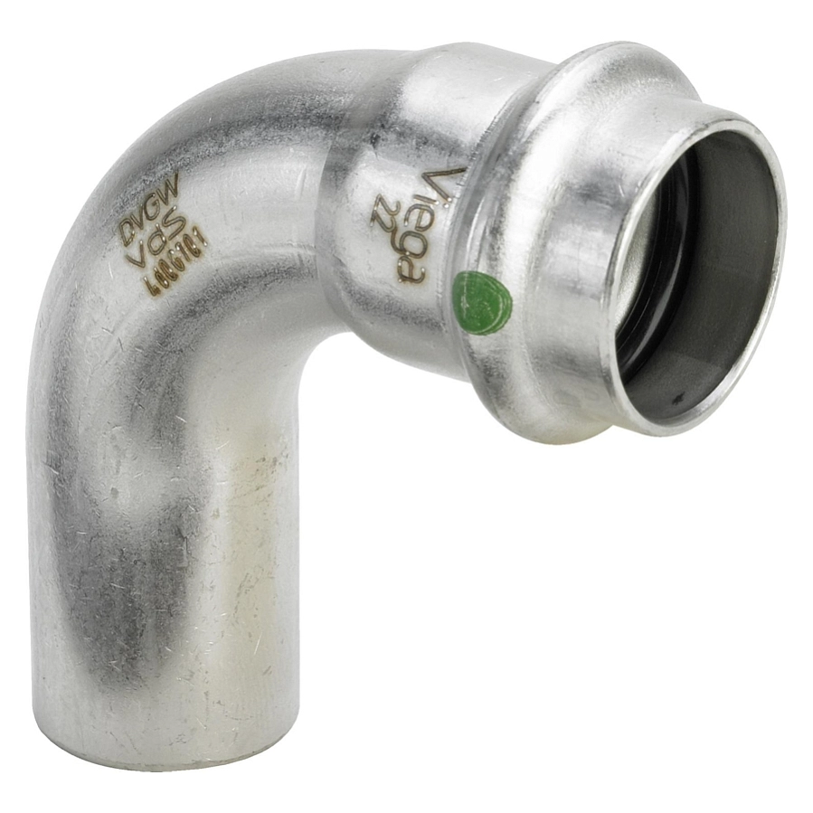 Угольник 90° Viega Sanpress Inox нержавеющая сталь 15 мм