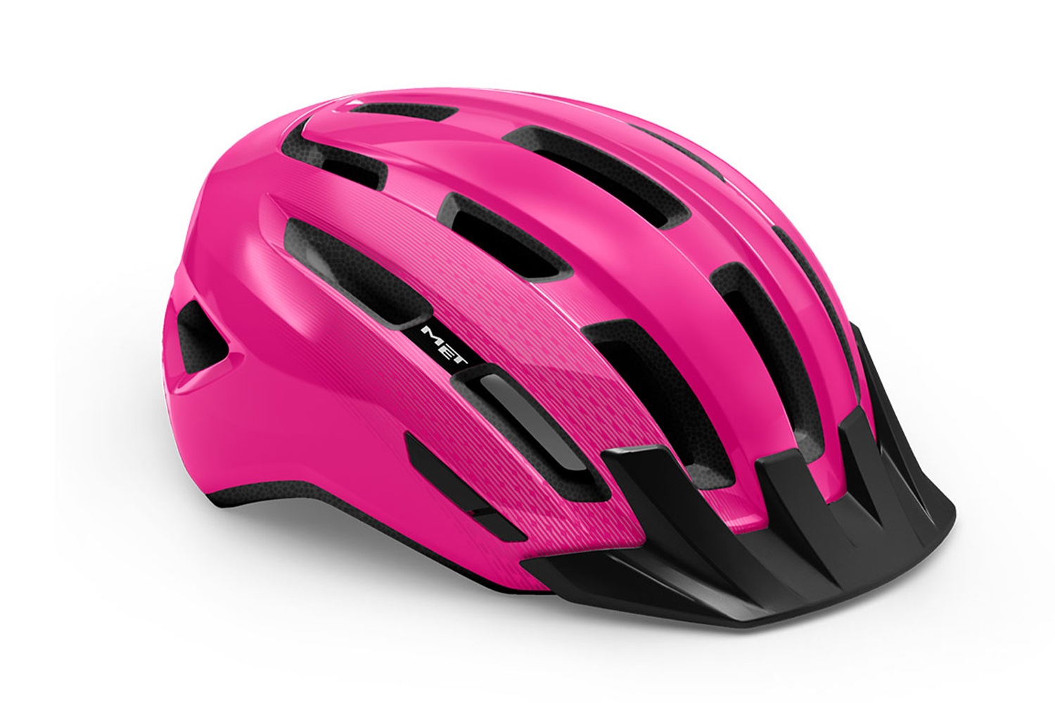 фото Велосипедный шлем met downtown, pink glossy, s/m