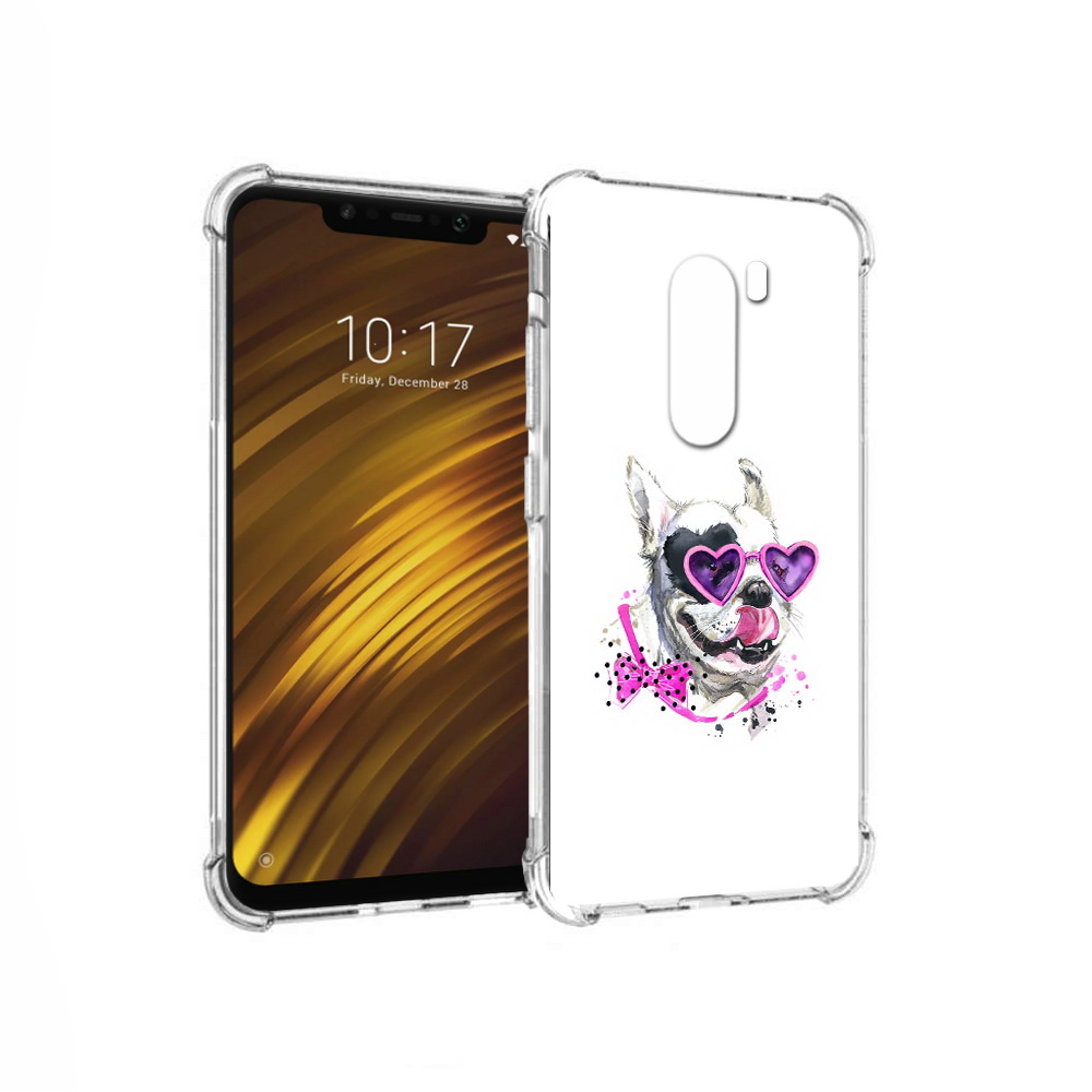 

Чехол MyPads Tocco для Xiaomi Pocophone F1 акварельный пёс (PT116503.308.218), Прозрачный, Tocco