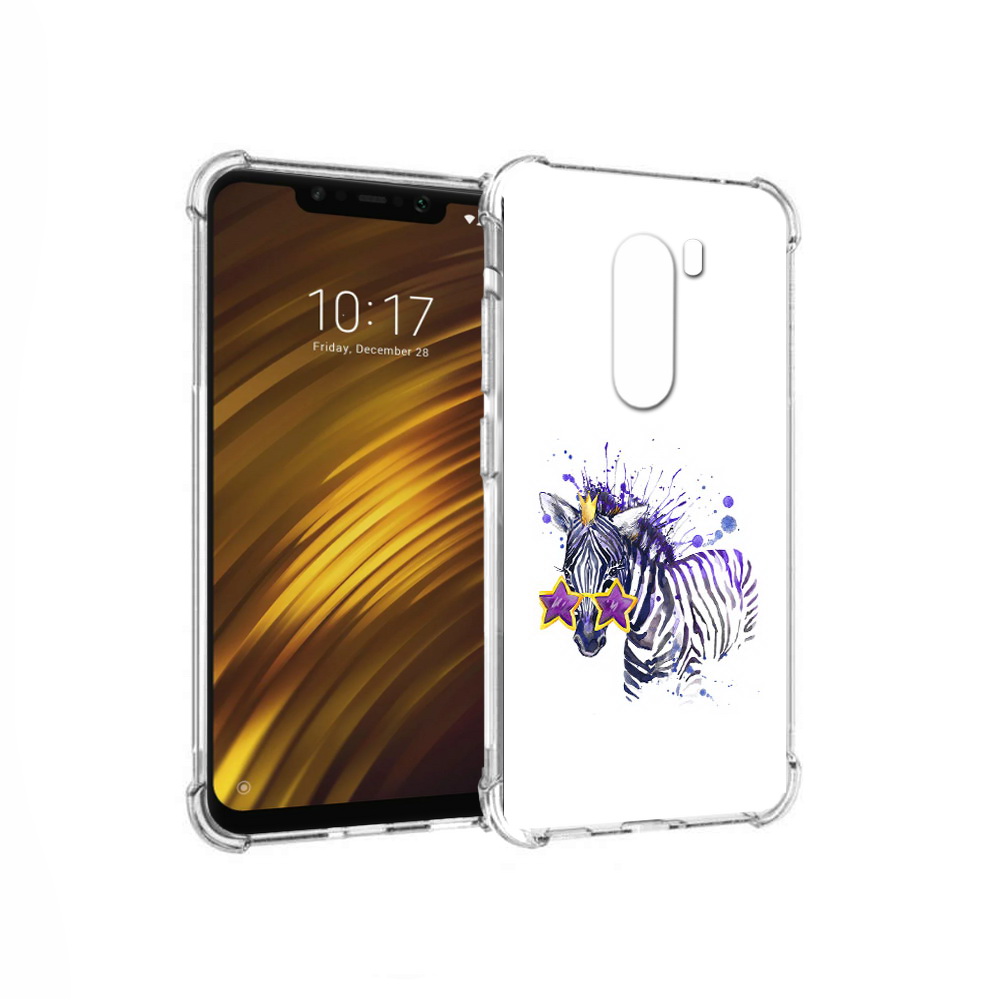 

Чехол MyPads Tocco для Xiaomi Pocophone F1 акварельная зебра (PT116503.308.215), Прозрачный, Tocco
