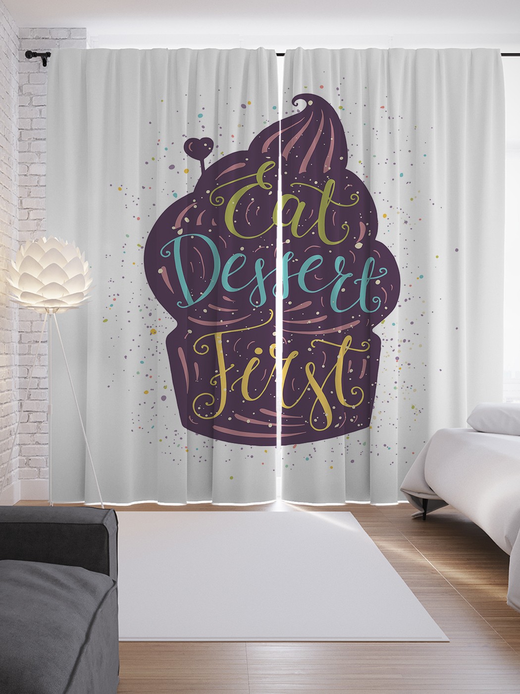 

Шторы JoyArty с фотопечатью "Десерт с кремом" из сатена, 290х265 см, Десерт с кремом