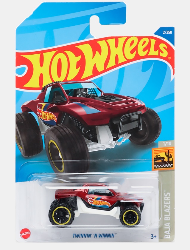 

Машинка базовой коллекции Hot Wheels TWINNIN'N WINNIN C4982 HCW83, Бордовый, C4982